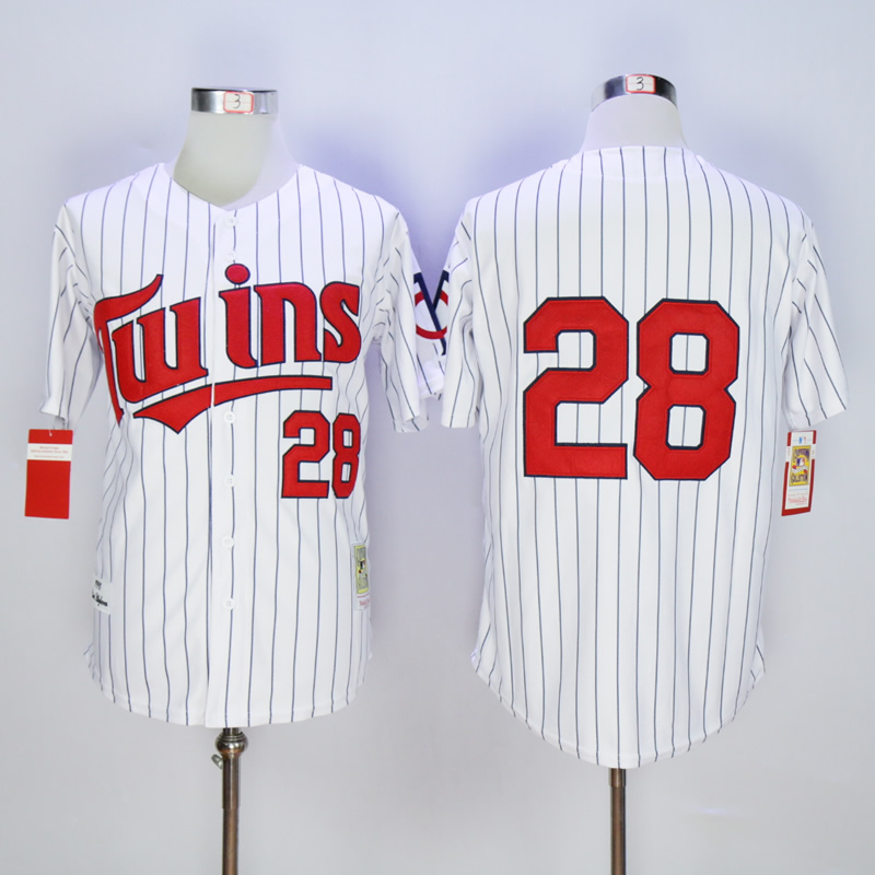 Men Minnesota Twins #28 Blyleven White Throwback 1991 MLB Jerseys->minnesota twins->MLB Jersey